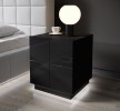 REX - 46 cm sängbord i svart högglans