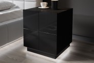 REX -  46 cm sängbord i svart högglans