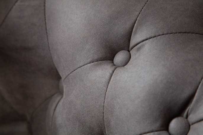 CHESTERFIELD - Gråbrun fåtölj i retrostil