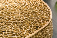 Coffee table Leaf 80cm gold