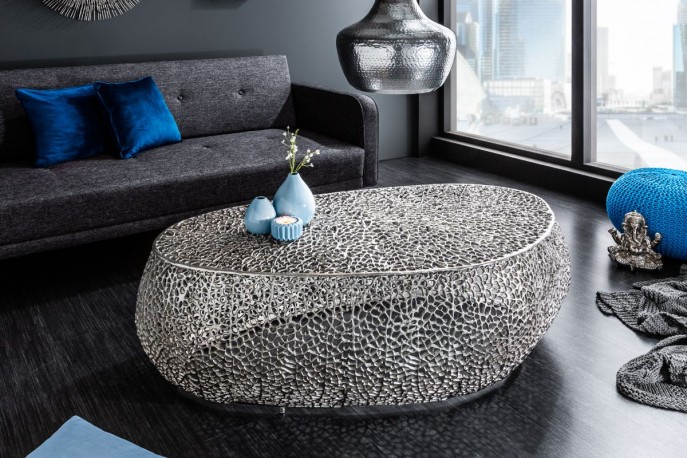 LEVA - 120cm soffbord i silver