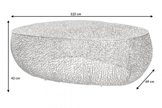 LEVA - 120cm soffbord i silver