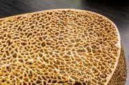 Coffee table Leaf 120cm gold