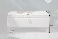 CASANDRA - 100cm lådbänk i beige
