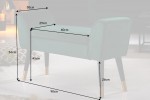 Bench Scarlett 90cm velvet emerald green