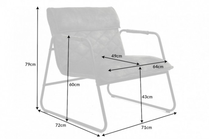 Mustang Lounger armchair, velvet gray green