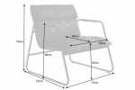 Mustang Lounger armchair, velvet gray green