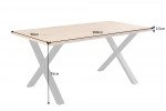 Loft dining table 180cm oak look X-frame