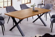 Dining table Loft 160cm oak look X-frame