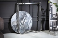 GARBO - 43 CM sidobord i grå marmor