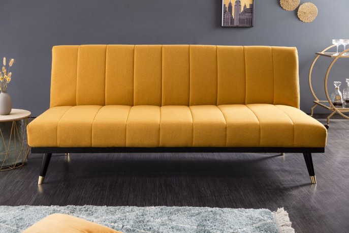 Petit Beaute sofa bed 180cm mustard yellow