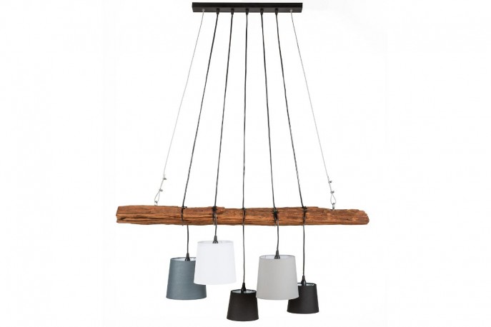 Suspension lamp Levels driftwood frame