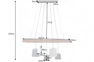 Suspension lamp Levels driftwood frame