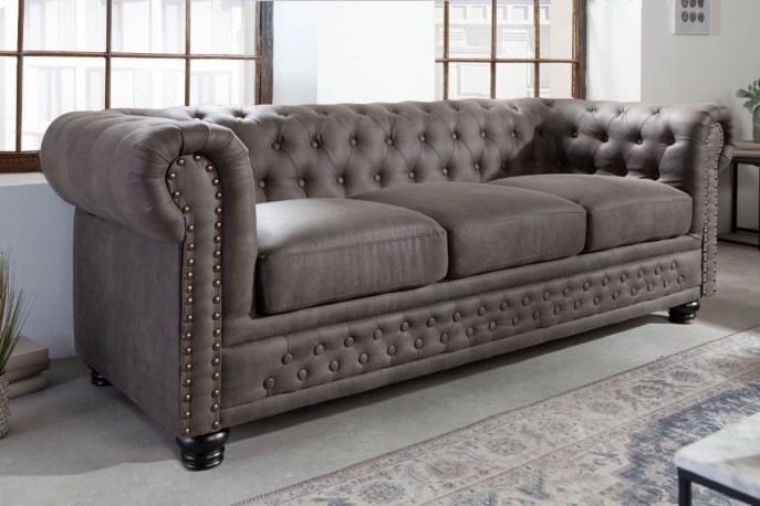 Sofa Chesterfield II 3 seater 200cm antique gray
