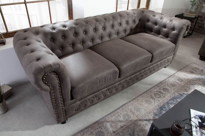 Sofa Chesterfield II 3 seater 200cm antique gray