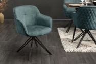 Swivel chair Euphoria petrol velvet