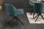 Swivel chair Euphoria petrol velvet