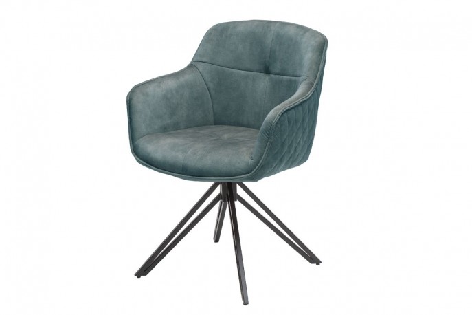 Swivel chair Euphoria petrol velvet