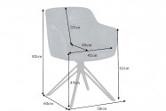 Swivel chair Euphoria petrol velvet