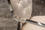 Chair modern baroque beige velvet armrest