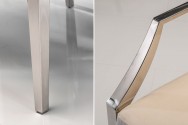 Chair modern baroque beige velvet armrest