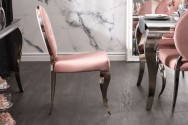 Chair modern baroque dusky pink velvet