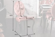 Chair modern baroque dusky pink velvet
