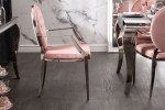 Chair modern baroque dusky pink velvet armrest