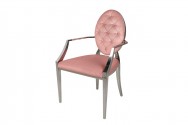 Chair modern baroque dusky pink velvet armrest