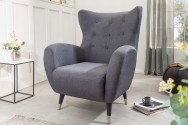 ANTIQUE - 106CM - GRÅ FÅTÖLJ