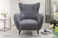 ANTIQUE - 106CM - GRÅ FÅTÖLJ