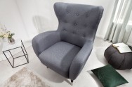 ANTIQUE - 106CM - GRÅ FÅTÖLJ