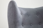 ANTIQUE - 106CM - GRÅ FÅTÖLJ