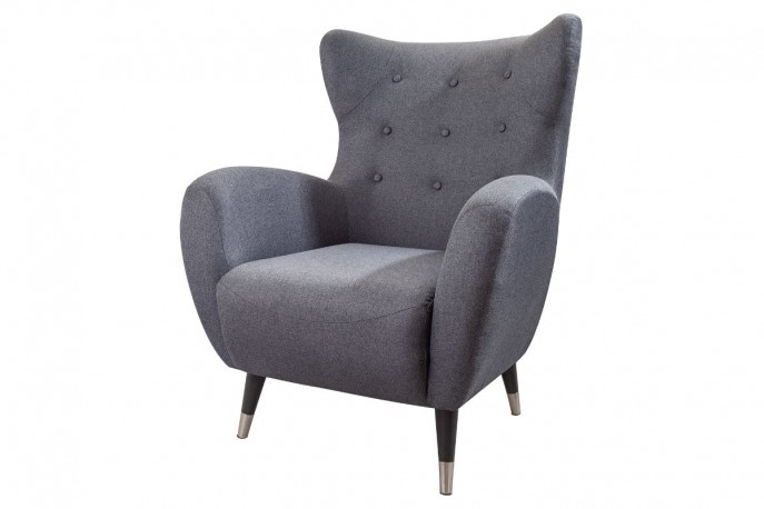 ANTIQUE - 106CM - GRÅ FÅTÖLJ
