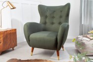 ANTIQUE - 106CM GRÖN FÅTÖLJ