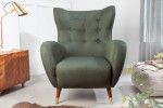 ANTIQUE - 106CM GRÖN FÅTÖLJ