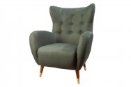 ANTIQUE - 106CM GRÖN FÅTÖLJ