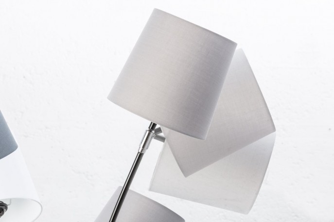 JUNIFER - golvlampa i svart/vit/grå