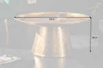 TELLUS - 65 cm soffbord i guldfärg