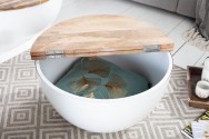 Coffee table Industrial Storage 60cm white Mango