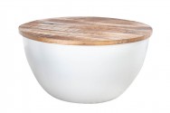 Coffee table Industrial Storage 60cm white Mango