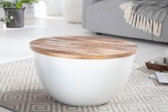 Coffee table Industrial Storage 60cm white Mango