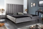 Cosmopolite bed 160x200cm velvet silver gray