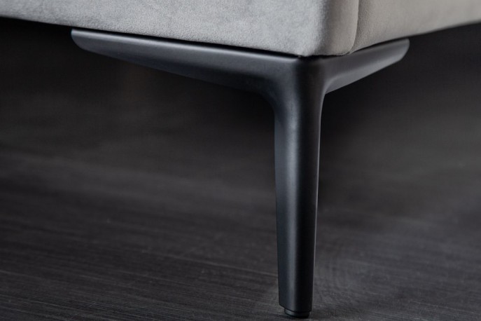 Cosmopolite bed 160x200cm velvet silver gray