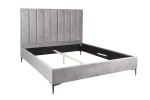 Cosmopolite bed 160x200cm velvet silver gray