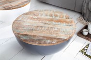 INDIEN - 70 cm soffbord i grått/trä