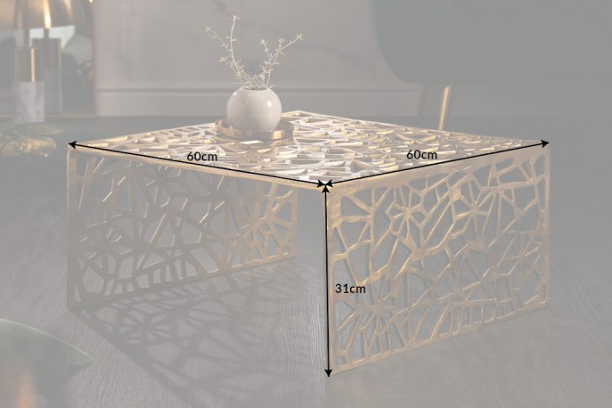 YAYA - 60 cm soffbord i guldfärg