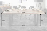 MENORA - 180 cm matsalsbord i sheeshamträ