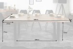 MENORA - 180 cm matsalsbord i sheeshamträ