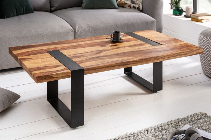 ROBY - 120 cm soffbord i sheeshamträ